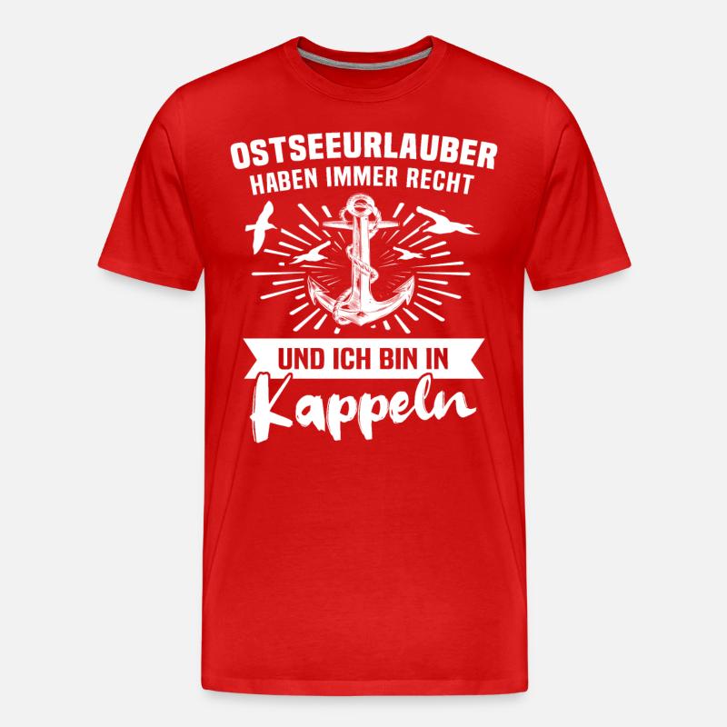 Kappeln Sprüche Kappelner - Männer Premium Bio T-Shirt - Rot
