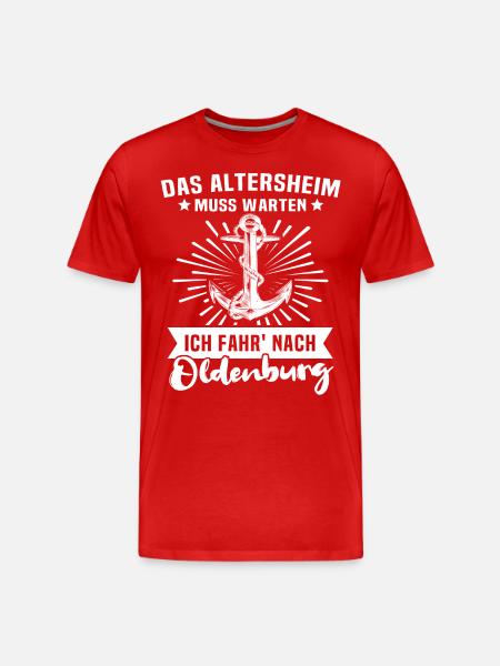 Oldenburg Oldenburger - Männer Premium Bio T-Shirt - Rot