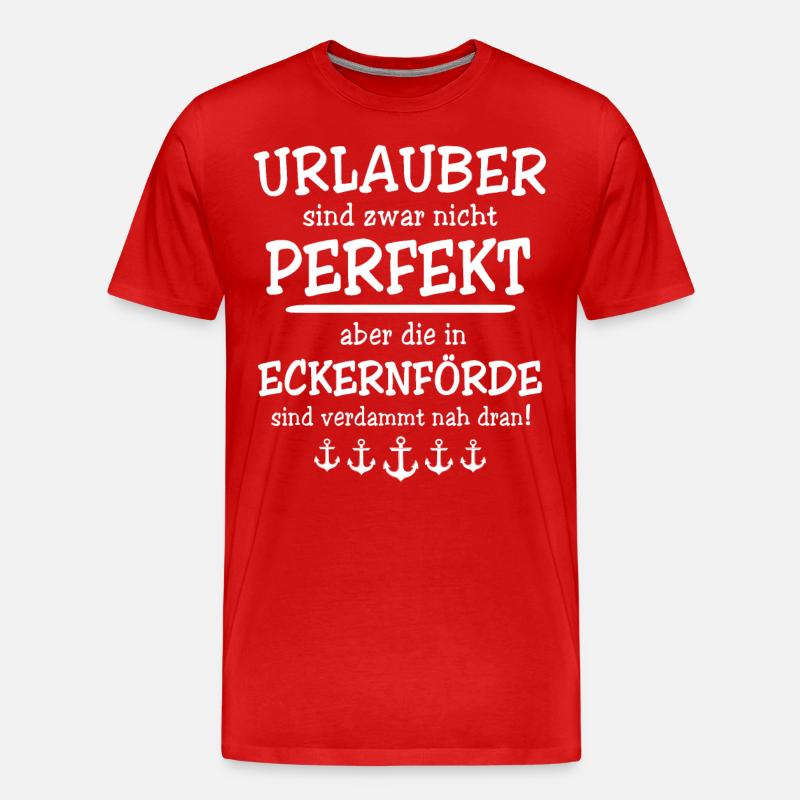 Eckernförde Spruch - Männer Premium Bio T-Shirt - Rot