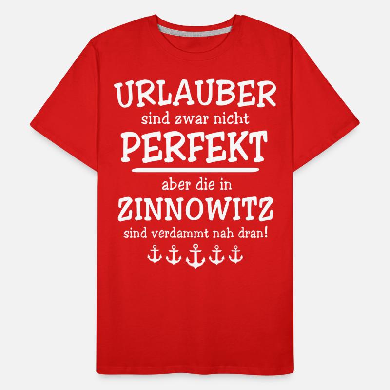 Zinnowitz Sprüche Männer Premium Bio T-Shirt