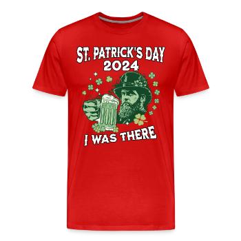 St. Patricks Day 2024 - Männer Premium Bio T-Shirt - Rot - Vorne - Damien (186cm)