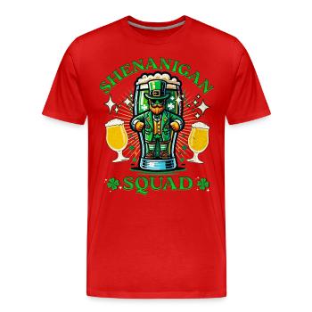 St. Patricks Day Shenanigan - Männer Premium Bio T-Shirt - Rot - Vorne - Damien (186cm)
