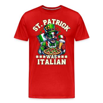 Italiener St. Patricks Day - Männer Premium Bio T-Shirt - Rot - Vorne - Damien (186cm)