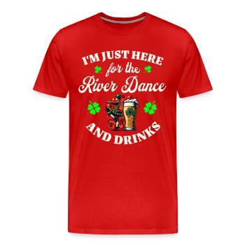 Irisch Irland St. Patricks Day - Männer Premium Bio T-Shirt - Rot - Vorne - Damien (186cm)