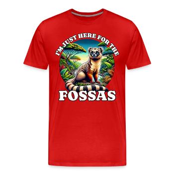 Fossa Madagascar Fossas - T-shirt bio Premium Homme - rouge - Devant - Damien (186cm)