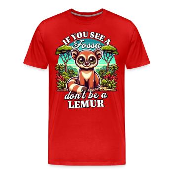Fossa Madagascar Fossas - T-shirt bio Premium Homme - rouge - Devant - Damien (186cm)
