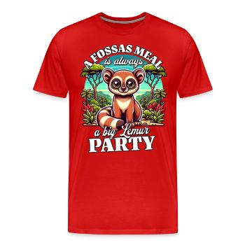 Fossa Madagascar - Men's Premium Organic T-Shirt - red - Front - Damien (186cm)