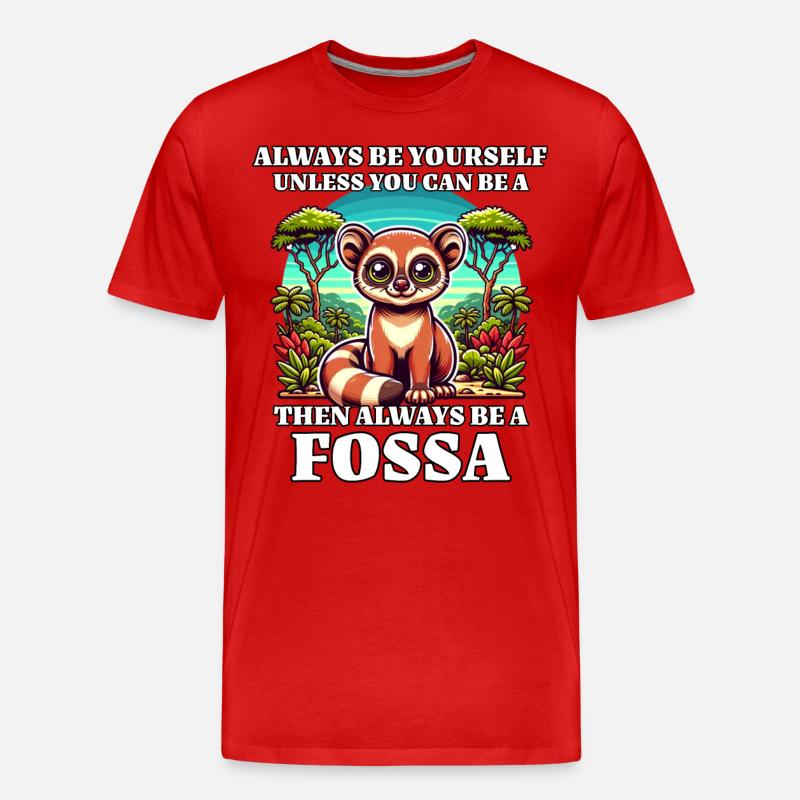 Fossa Sprüche - Männer Premium Bio T-Shirt - Rot