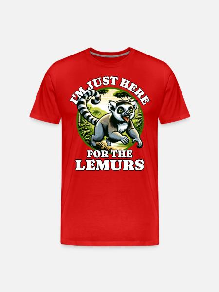 Lemur Madagascar Lemurs - Men's Premium Organic T-Shirt - red