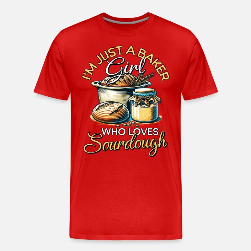 Sauerteig Mädchen - Männer Premium Bio T-Shirt - Rot