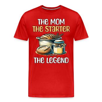 Sauerteig Starter - Männer Premium Bio T-Shirt - Rot - Vorne - Damien (186cm)