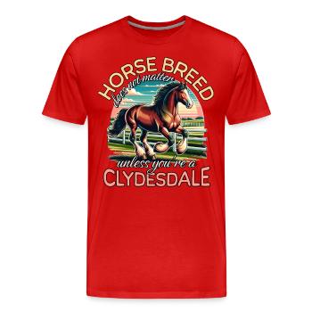 Clydesdale - Männer Premium Bio T-Shirt - Rot - Vorne - Damien (186cm)