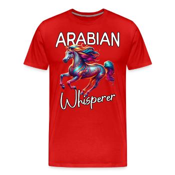 Arab Whisperer - Men's Premium Organic T-Shirt - red - Front - Damien (186cm)