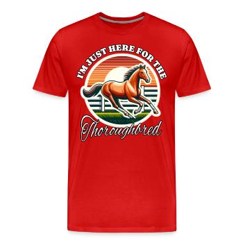 Cavalier pur-sang - T-shirt bio Premium Homme - rouge - Devant - Damien (186cm)