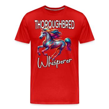 Chuchoteur pur-sang - T-shirt bio Premium Homme - rouge - Devant - Damien (186cm)
