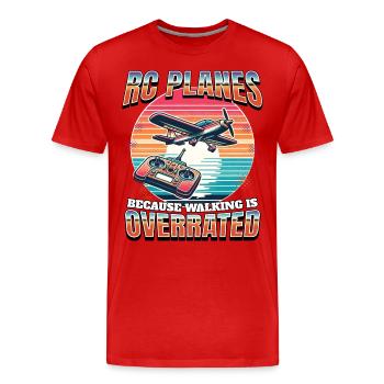 Maquette d’avion Maquette d’avion RC Avion - T-shirt bio Premium Homme - rouge - Devant - Damien (186cm)