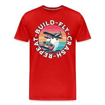 Model Airplane RC Airplane - Men's Premium Organic T-Shirt - red - Front - Damien (186cm)