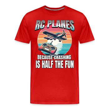 Model Airplane RC Airplane - Men's Premium Organic T-Shirt - red - Front - Damien (186cm)