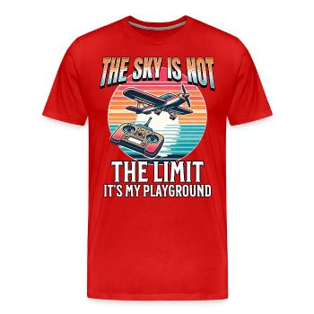 RC Flugzeug - Männer Premium Bio T-Shirt - Rot - Vorne - Damien (186cm)