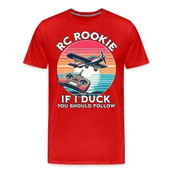 Maquette d’avion Maquette d’avion RC Avion - T-shirt bio Premium Homme - rouge - Devant - Damien (186cm)