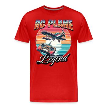 Model Airplane RC Airplane - Men's Premium Organic T-Shirt - red - Front - Damien (186cm)