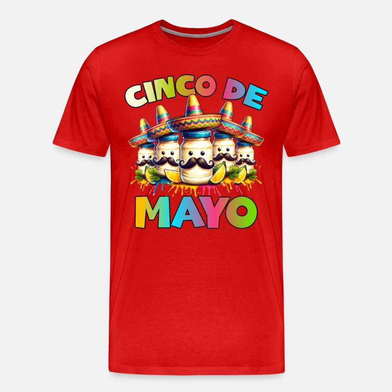 Cinco De Mayo Mayonnaise - Männer Premium Bio T-Shirt - Rot