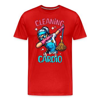 Cleaning lady - Men's Premium Organic T-Shirt - red - Front - Damien (186cm)
