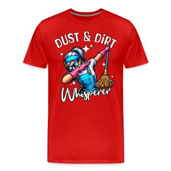 Cleaner Whisperer Cleaning Lady - Men's Premium Organic T-Shirt - red - Front - Damien (186cm)