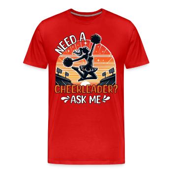 Cheerleader - Men's Premium Organic T-Shirt - red - Front - Damien (186cm)