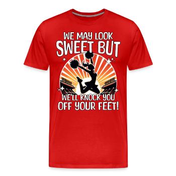 Cheerleader Cheerleading - Men's Premium Organic T-Shirt - red - Front - Damien (186cm)