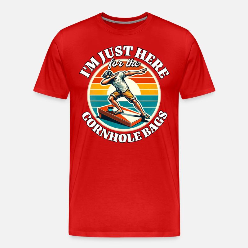 Cornhole - Männer Premium Bio T-Shirt - Rot
