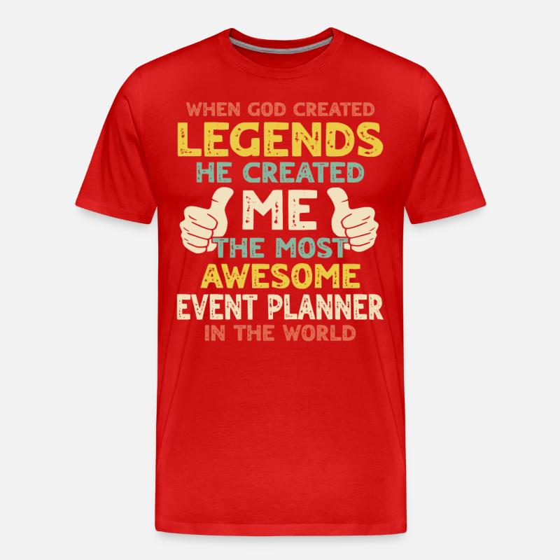 Event Planer - Männer Premium Bio T-Shirt - Rot