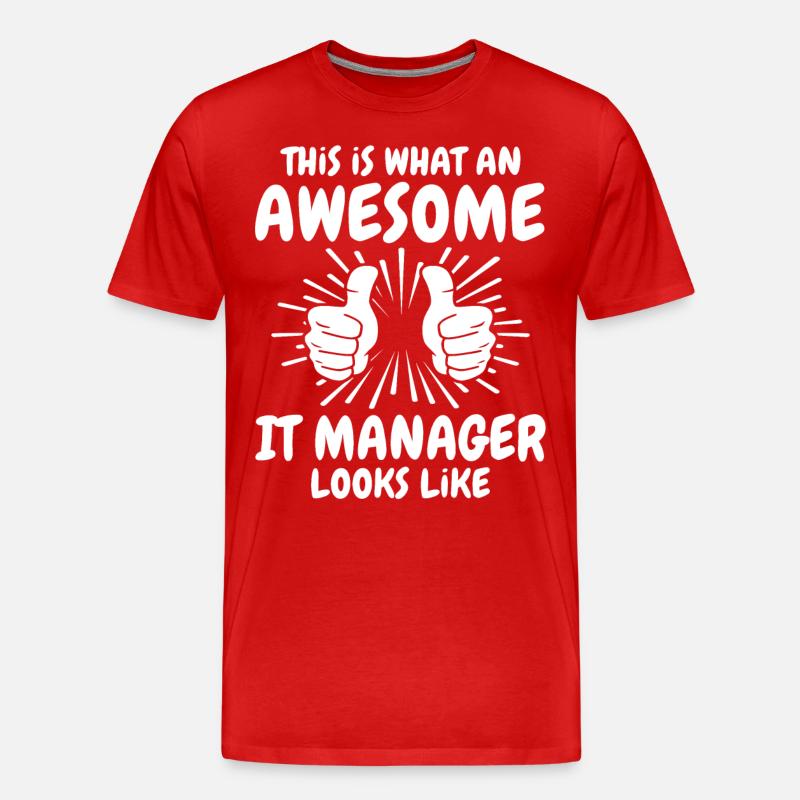 IT Manager - Männer Premium Bio T-Shirt - Rot