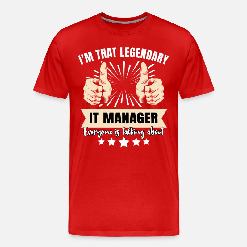 Legendärer IT Manager - Männer Premium Bio T-Shirt - Rot