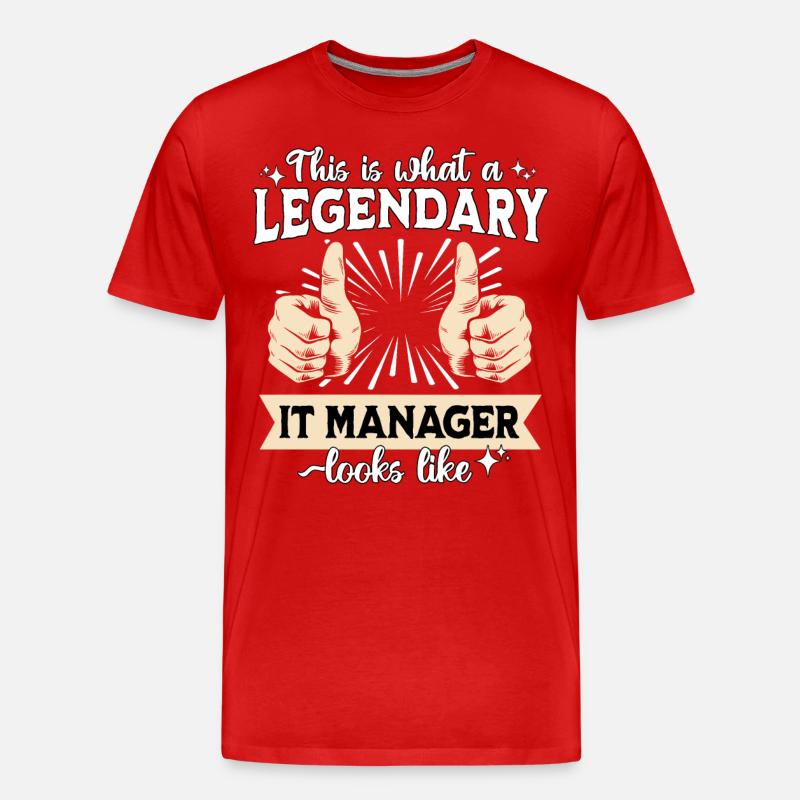 Legendärer IT Manager - Männer Premium Bio T-Shirt - Rot