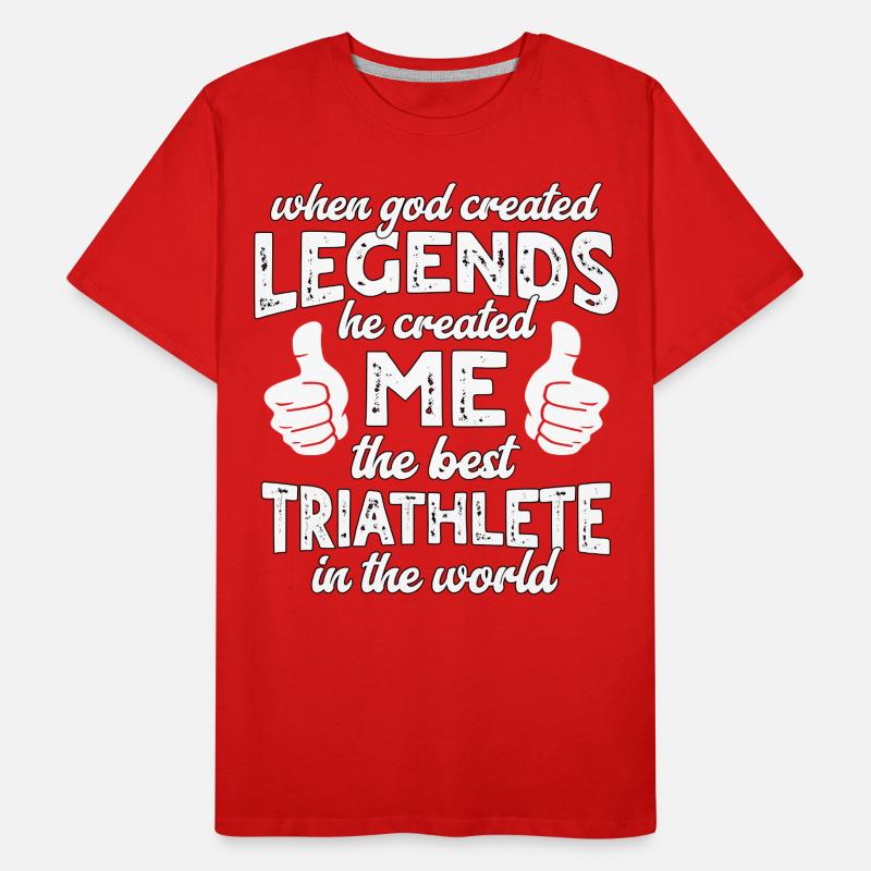 Bester Triathlet Legende Männer Premium Bio T-Shirt
