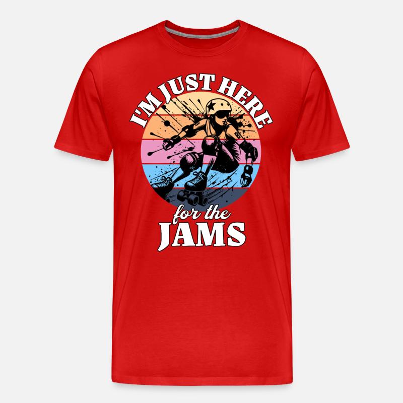 Roller Derby - Männer Premium Bio T-Shirt - Rot