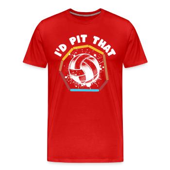 Dictons de Gaga Ball - T-shirt bio Premium Homme - rouge - Devant - Damien (186cm)