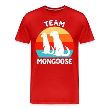 Suricates amusants - T-shirt bio Premium Homme - rouge - Devant - Damien (186cm)