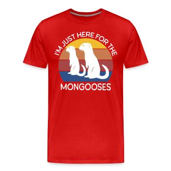 Dictons de mangouste - T-shirt bio Premium Homme - rouge - Devant - Damien (186cm)