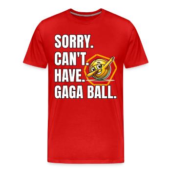 Drôle de dicton Gaga Ball - T-shirt bio Premium Homme - rouge - Devant - Damien (186cm)
