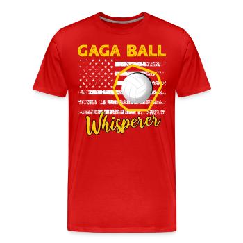 Dictons de Gaga Ball - T-shirt bio Premium Homme - rouge - Devant - Damien (186cm)