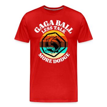Dictons Gaga Ball - T-shirt bio Premium Homme - rouge - Devant - Damien (186cm)