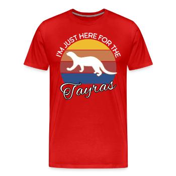 Dictons amusants de martres - T-shirt bio Premium Homme - rouge - Devant - Damien (186cm)