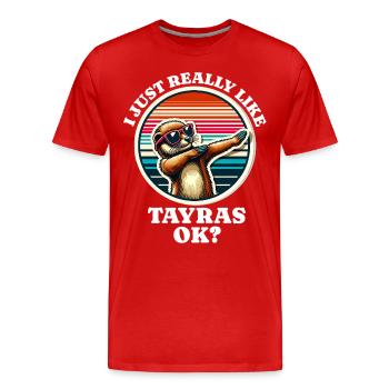 J’adore le dicton martre - T-shirt bio Premium Homme - rouge - Devant - Damien (186cm)