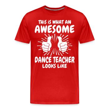 Dancing master - Men's Premium Organic T-Shirt - red - Front - Damien (186cm)
