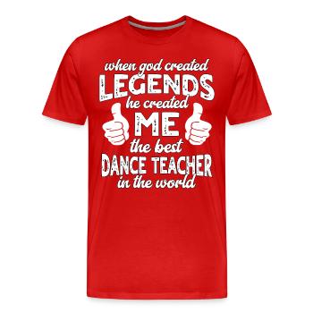 Meilleure légende du professeur de danse - T-shirt bio Premium Homme - rouge - Devant - Damien (186cm)