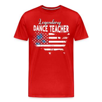 Dancing master - Men's Premium Organic T-Shirt - red - Front - Damien (186cm)