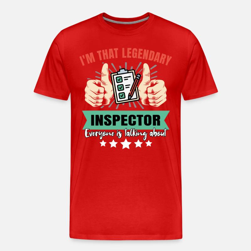 Legendärer Inspektor - Männer Premium Bio T-Shirt - Rot