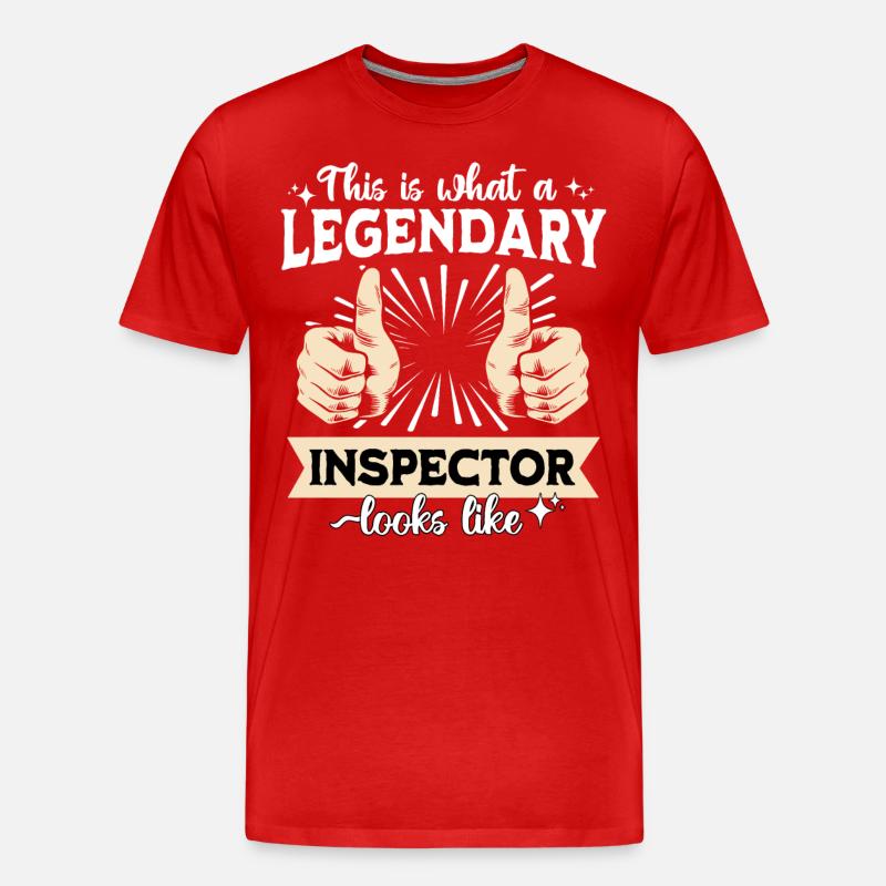 Legendärer Inspektor - Männer Premium Bio T-Shirt - Rot